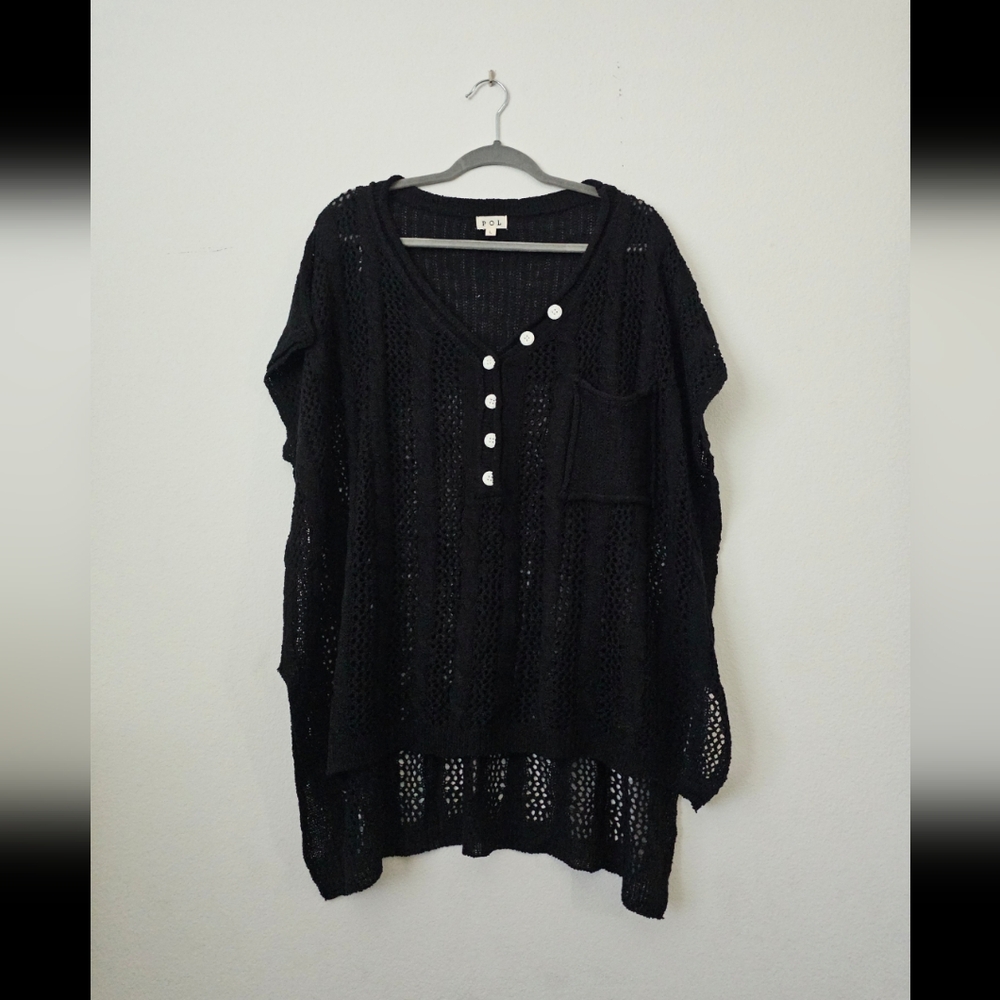POL Black Knit Tunic